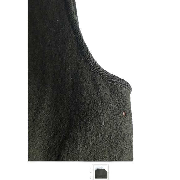 Talbot 100% Wool Army Green Zip Up women sz L Vest - Picture 7 of 7